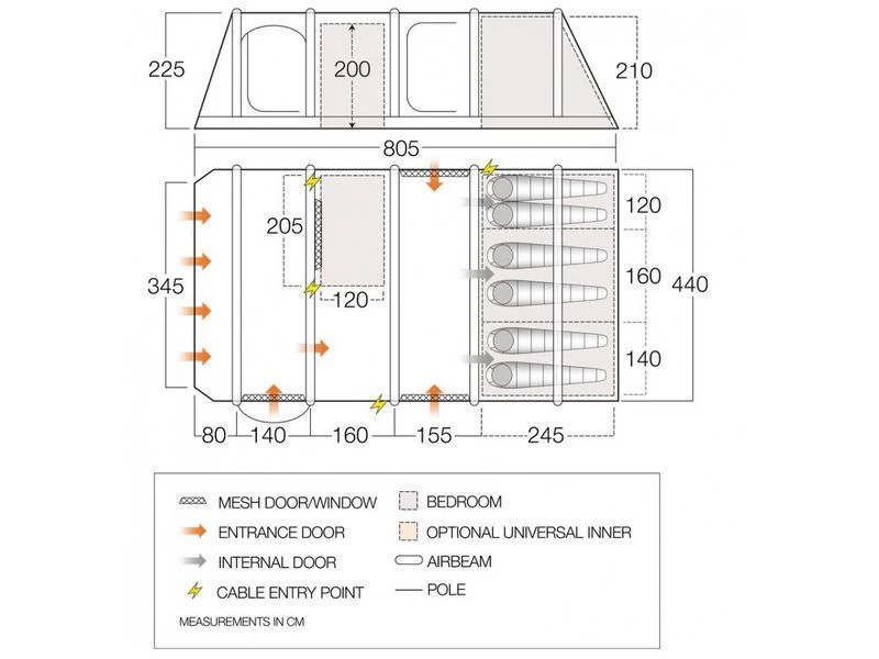 Vango Opblaasbare Tent Anantara IV Air Tc 650 Xl 6 Vango Opblaasbare Tent Anantara IV Air Tc 650 Xl - Afbeelding 6
