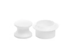 Fjord Outdoor Knop+ring Wit Pushlock à 2 St.