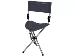 Eurotrail Vouwkrukje+Rugleuning Escabeau Staal Grijs