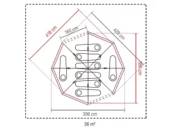 Coleman Familie Tent Octagon Blue-lime -Tenten en Accessoires Winkel 64 3coleman familie tent octagon blue lime 2000035750