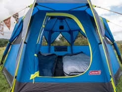 Coleman Familie Tent Octago Blue-lime -Tenten en Accessoires Winkel 65 3 coleman familie tent octago blue lime 2000035194