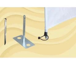 Bo-Camp Windschermharing 30 Cm 4 Stuks -Tenten en Accessoires Winkel bo camp windscherm haring met plaat 4 stuks 4163900 2