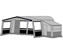 Te Velde Voortent De Vaart Lux 310 Cm. Antraciet -Tenten en Accessoires Winkel te velde voortenten met uitbouw en luifel de vaart lux antraciet1