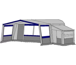 Te Velde Voortent De Vaart Standaard 240 Cm 7 Te Velde Voortent De Vaart Standaard 240 Cm -Tenten en Accessoires Winkel te velde voortenten met uitbouw en luifel de vaart standaard blauw3